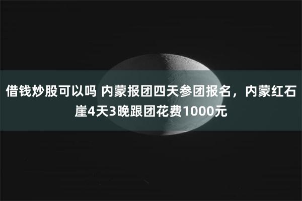 借钱炒股可以吗 内蒙报团四天参团报名，内蒙红石崖4天3晚跟团花费1000元