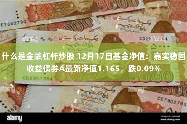 什么是金融杠杆炒股 12月17日基金净值：嘉实稳固收益债券A最新净值1.165，跌0.09%