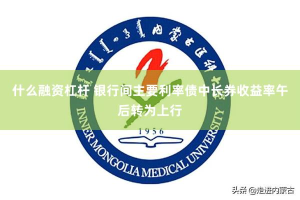 什么融资杠杆 银行间主要利率债中长券收益率午后转为上行