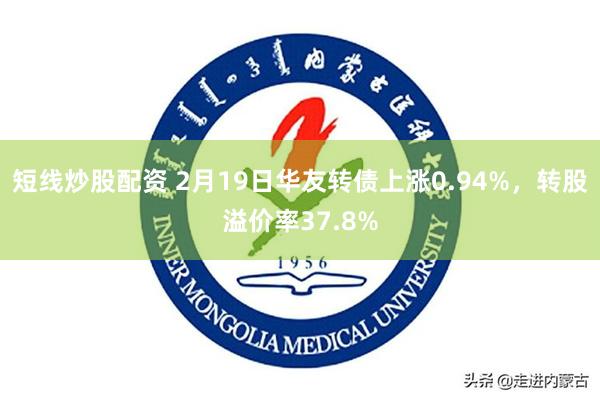 短线炒股配资 2月19日华友转债上涨0.94%，转股溢价率37.8%